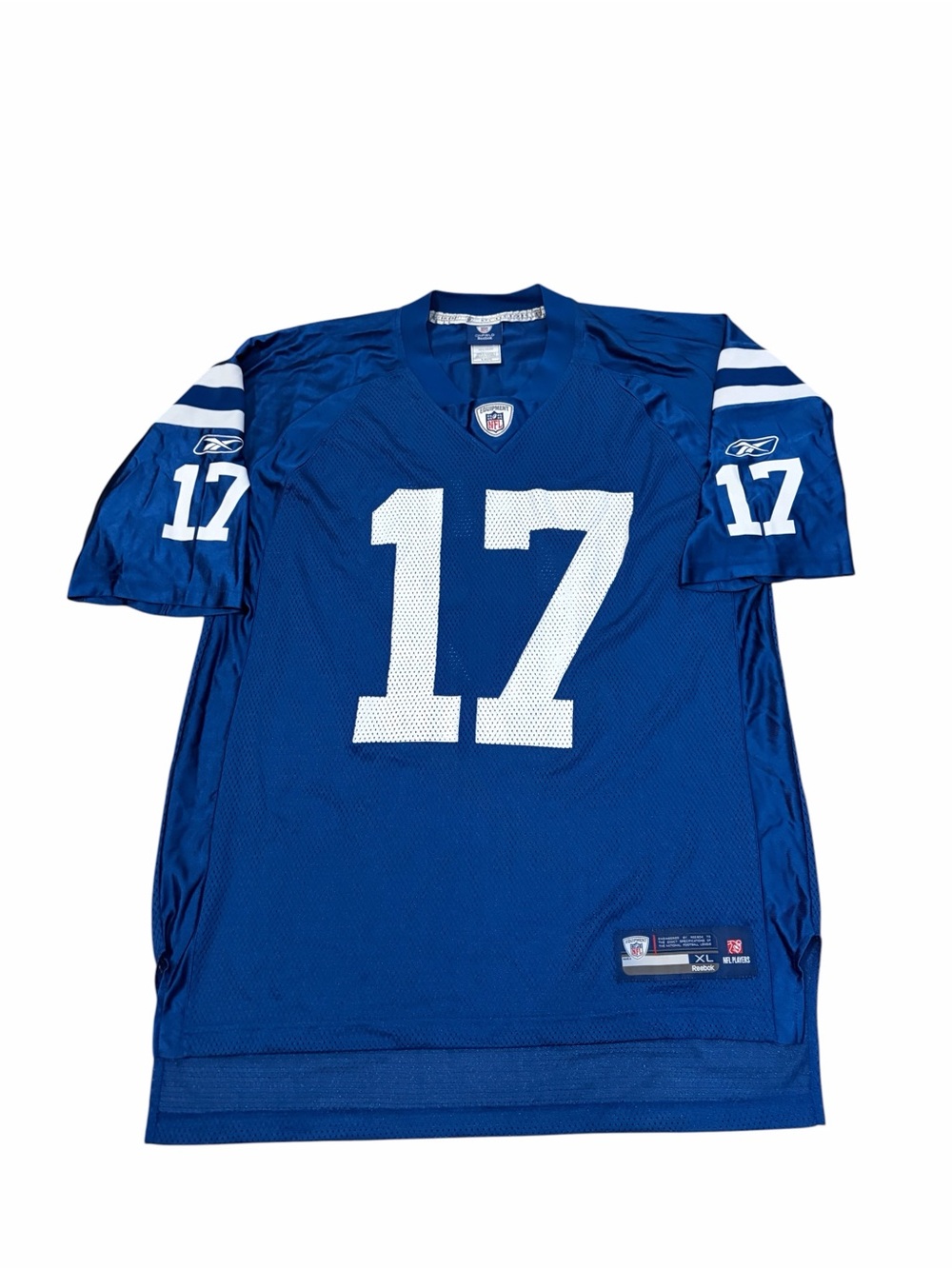 Reebok NFL Indianapolis Colts Austin Collie Football Jersey Mens XL Blue Y2K #17